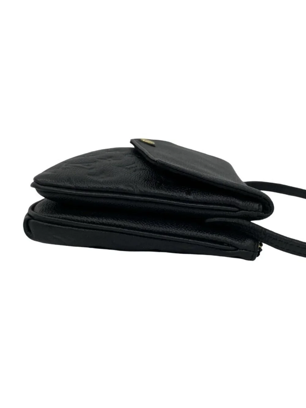 Louis Vuitton Monogram Empreinte Leather Shoulder Bag Black